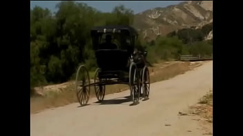 Curious Amish daughter Nina Ferrari get acquinted with hard pole of her travel companion